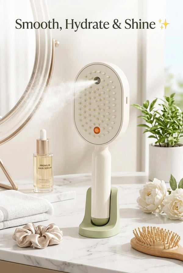 Steam Brush | Rechargeable Detangling Tool with Oil