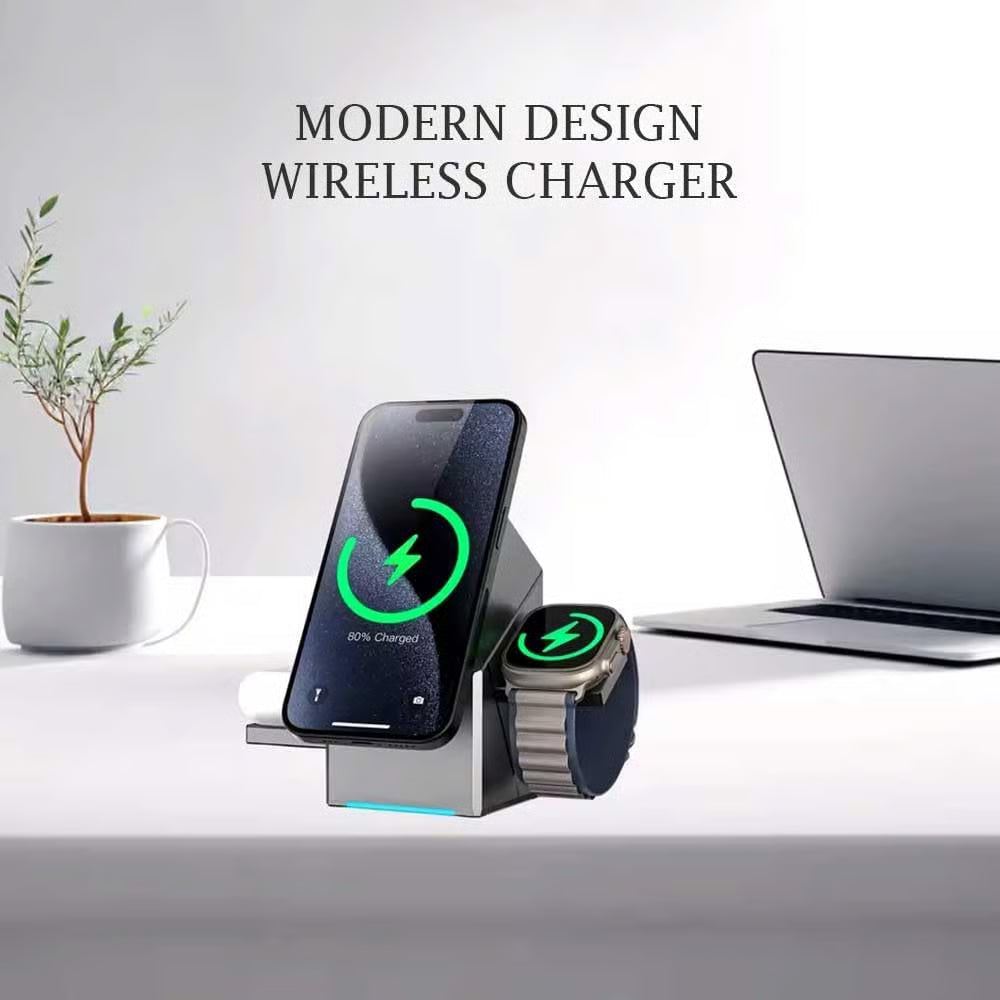 3-in-1 Magnetic Pop-up Wireless Charger