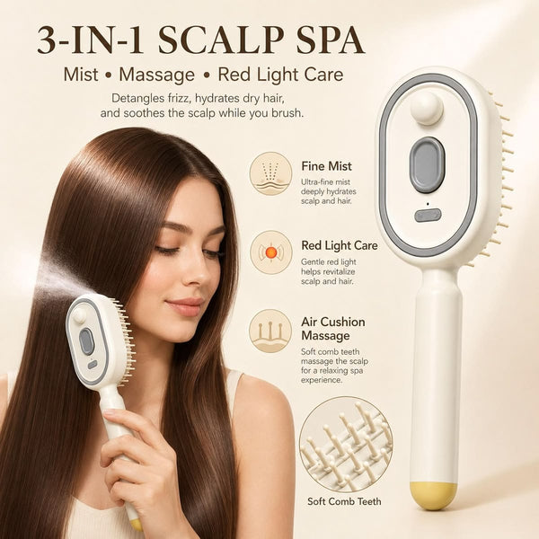 Steam Brush | Rechargeable Detangling Tool with Oil